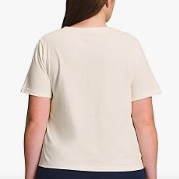 The North Face Women’s Plus Short Sleeve Tee Gardenia White and Orange NWT bx913 - Picture 2 of 7